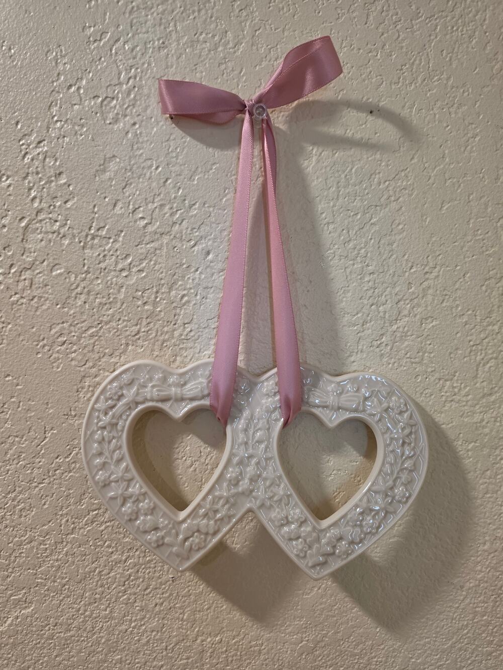 Vintage Lenox Porcelain Double Hearts Frame